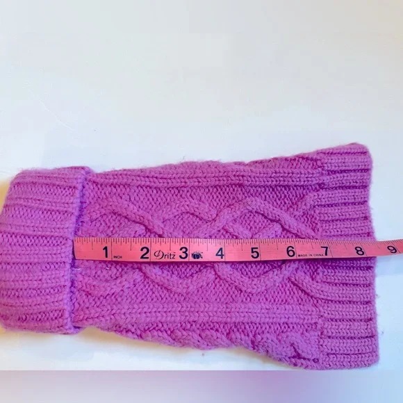 Canine Styles Nantucket Hand Knit Wool Dog Sweater - Pink - Picture 6 of 8